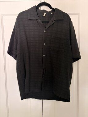 Sunflower Short Sleeve Button Up - Cotton Linen
